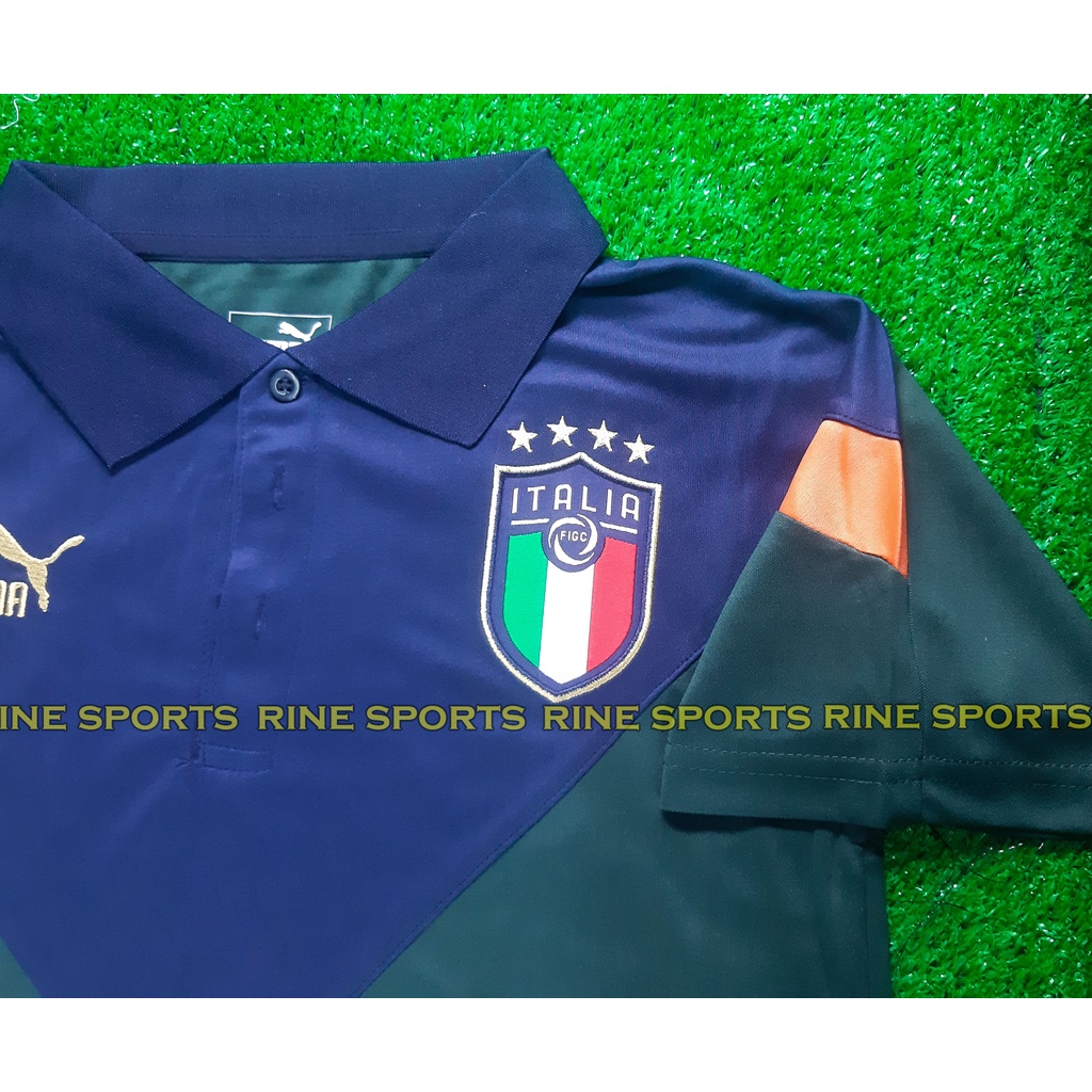 Hàng Thailand Bộ áo bóng đá ý – Italia xanh polo Super hàng thailand Euro và vòng loại World Cup2021 Giống thi đấu