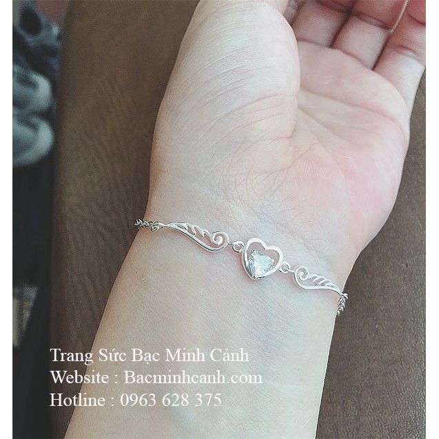 Lắc tay đôi cánh thiên thần đính đá