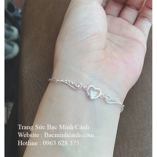 Lắc tay đôi cánh thiên thần đính đá