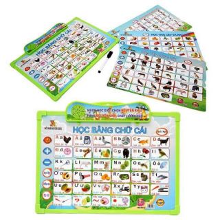 [TẶNG PIN] BẢNG CHỮ CÁI ĐIỆN TỬ 7 BẢNG TRONG 1 CHO BÉ
