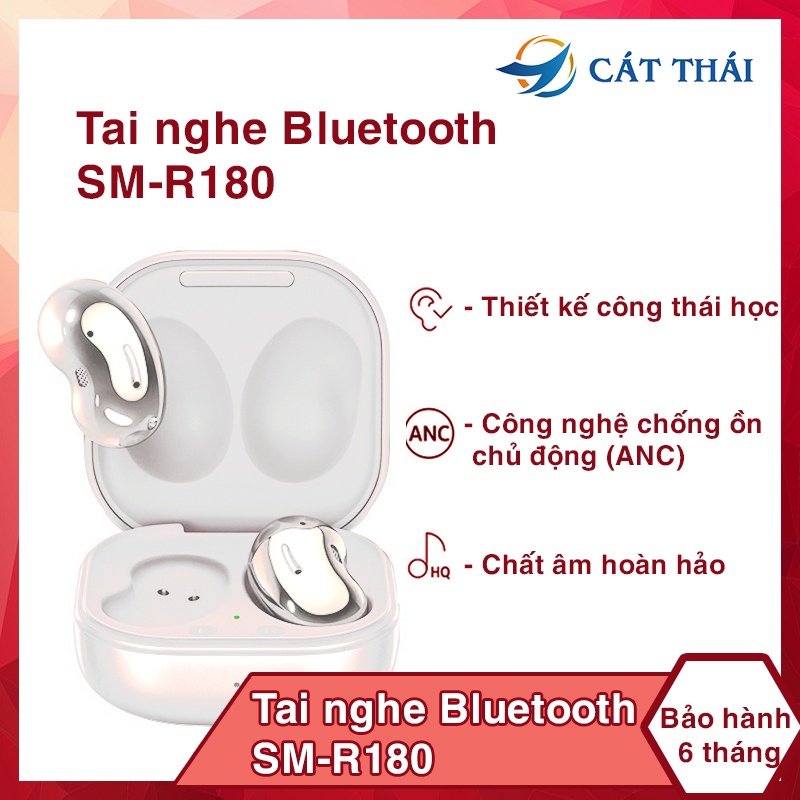 Tai nghe Bluetooth- SM-R180, thiết kế hạt đậu nhỏ gọn sang trọng, âm thanh mạnh mẽ,chân thực, không nhiễm tạp âm