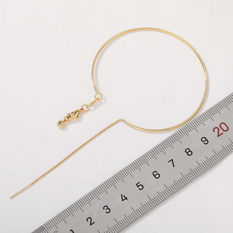 Vòng Tay Có Thể Điều Chỉnh diy Bằng Đồng 14K Màu Vàng Kim