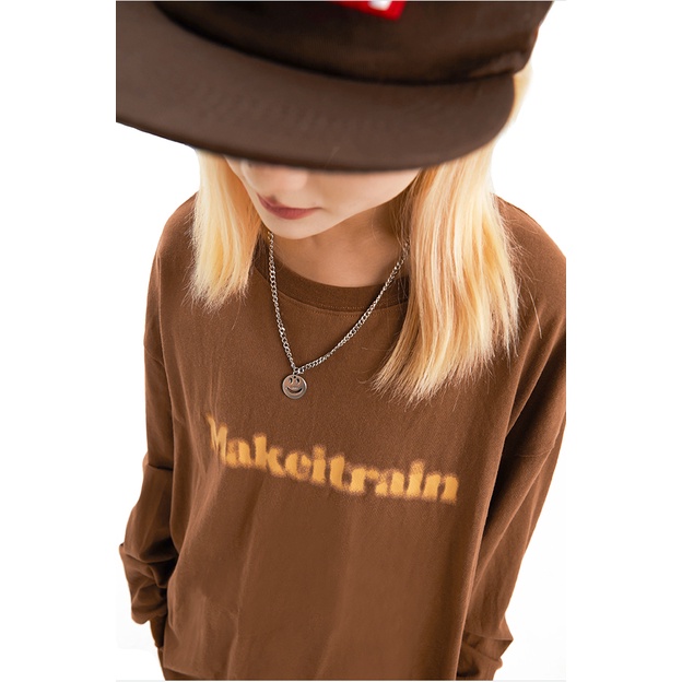 Áo phông dài tay Make it Rain Heybig màu nâu