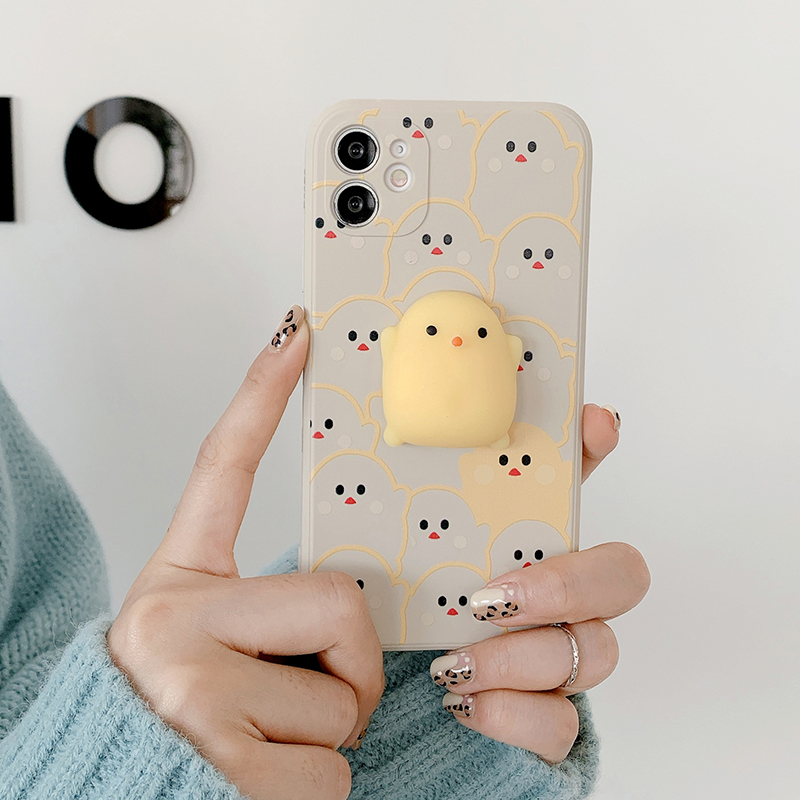 Ốp lưng silicon mềm phối hình chú gà ngộ nghĩnh cho iPhone 12 Pro Max Mini Se2020 11pro Max X Xr Xs Max 7 8 Plus | BigBuy360 - bigbuy360.vn