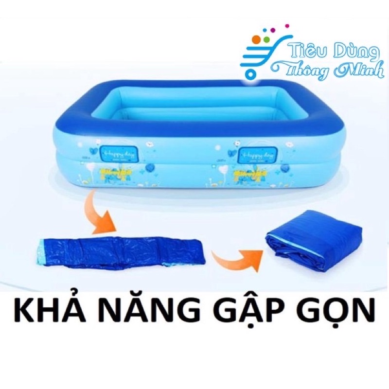 BỂ BƠI PHAO CHO BÉ (1,5m-1,8m-2,1m-3 tầng) TẶNG KÈM BƠM ĐIỆN