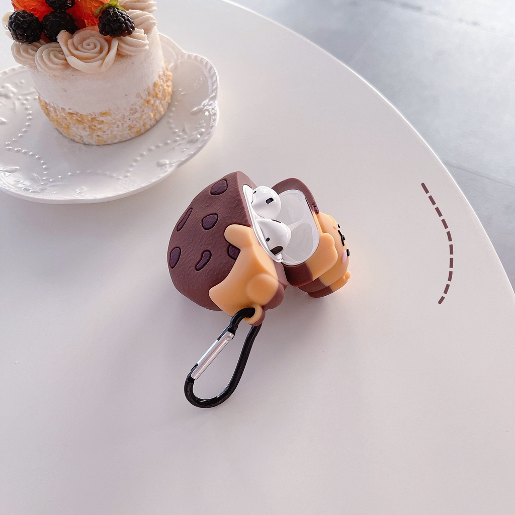 Vỏ Bảo Vệ Hộp Sạc Tai Nghe Airpods 3/1/2 pro bluetooth Không Dây Chất Liệu Silicon Mềm Họa Tiết Hoạt Hình 3D