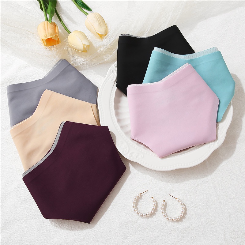 Bộ 2 quần lót CUTEBYTE lưng thấp vải lụa lạnh dễ thương cho nữ - size S-Xl