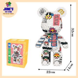 Mô hình lego lắp ráp bearbrick - size lớn 32cm - 6605