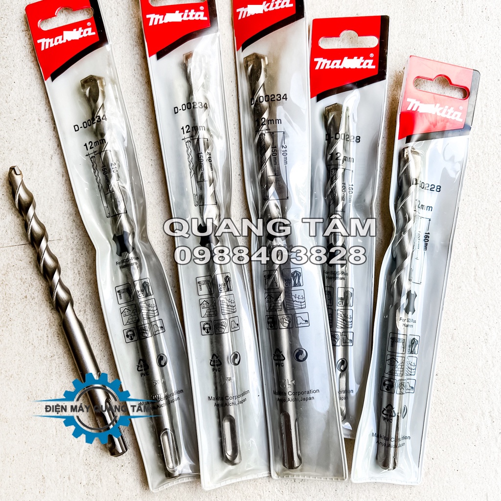 Mũi Khoan Bê Tông - Tường Gạch MKT Chân Gài SDS 6 / 8 / 10 / 12 / 14 / 16 x 160 / 210mm
