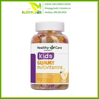 Kẹo dẻo Gummy Healthy Care Kids Úc bổ sung Omega 3 và Vitamin cho bé từ 2 tuổi 250 viên