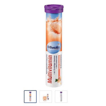 Viên Sủi Vtamin & Khoáng Chất Mivolis Đức - Hỗ trợ tăng cường hệ miễn dịch. Tuýp 20 Viên