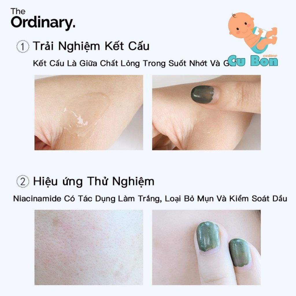 Serum The Ordinary Niacinamide 10% + Zinc 1% Canada Giúp Cân Bằng Bã Nhờn Làm Sáng Da Thu Nhỏ Lỗ Chân Lông 30ml