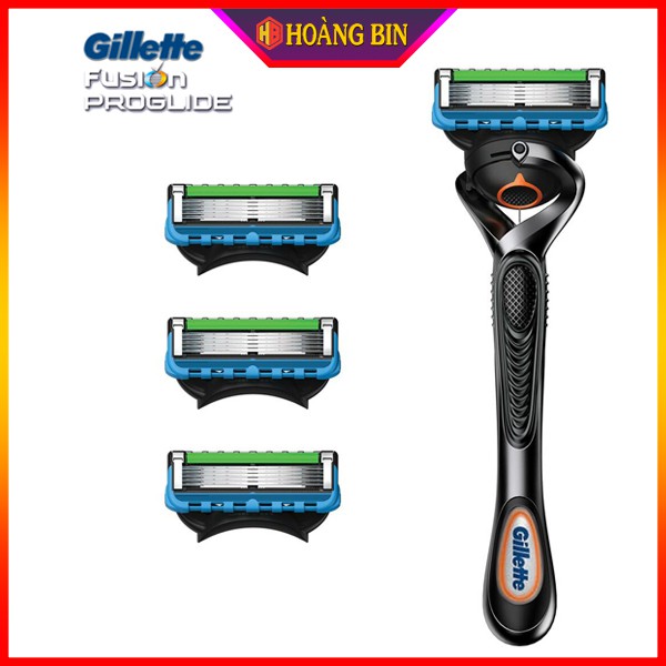 Dao cạo râu Gillette Fusion Proglide 5+1 lưỡi kép cạo sạch bóng không trầy xước. Hộp lưỡi thay thế dao cạo râu Nhật Bản