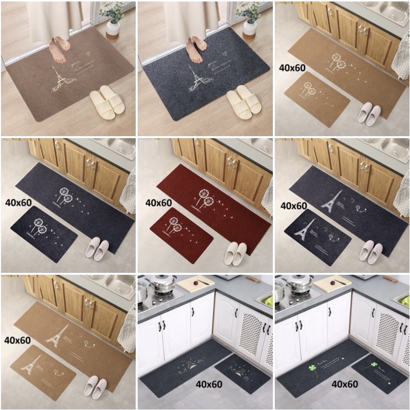 Thảm Chùi Chân / Lau Chân Nhà Bếp Lông Mịn Đế Chống Trơn Trượt Nhựa PVC SBK171