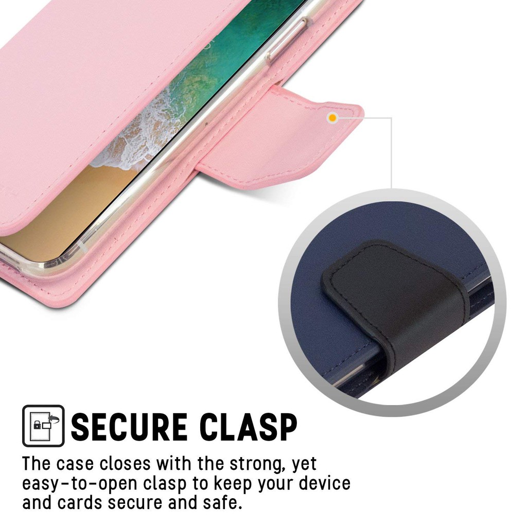 Bao da iPhone Xs Max Mercury Goospery Sonata Diary - Nhập Khẩu Hàn Quốc (Nhiều màu) | BigBuy360 - bigbuy360.vn