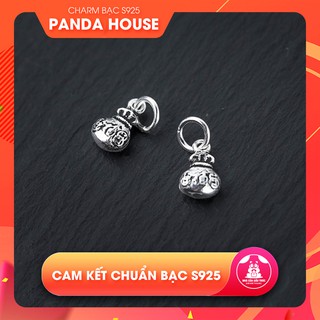 Charm bạc s925 hình túi tiền xu cổ size 4x6.5x10.5mm (charm treo) - Panda House