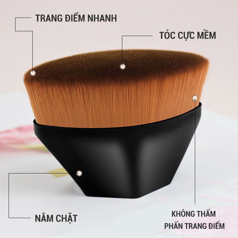 [HÀNG CÓ SẴN] Cọ nền số 55 cọ trang điểm lông mềm bàn chải nền ma thuật Foundation Brush