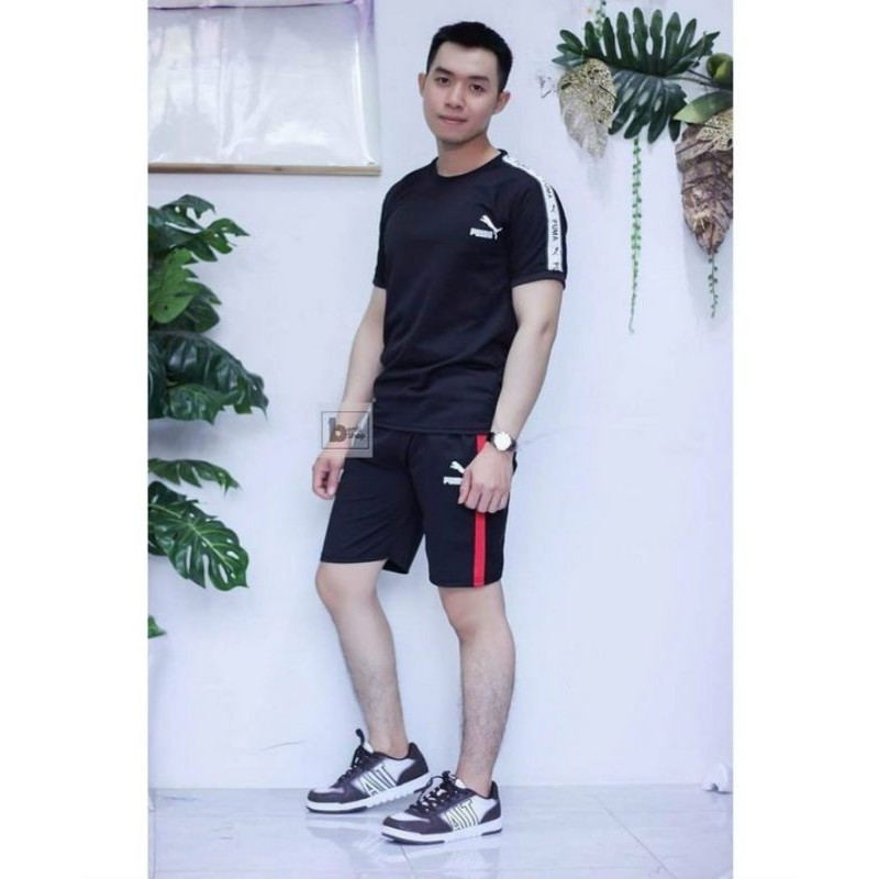 Bộ Đồ Thể Thao Nam dạng đùi kiểu Puma sành điệu