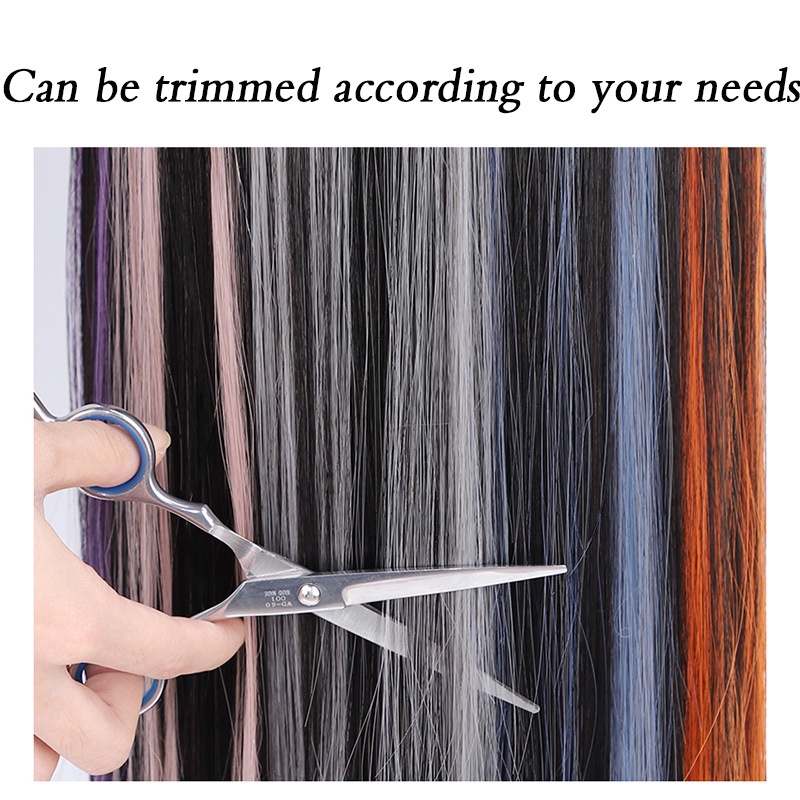 Kẹp Tóc Giả Dài 28 Màu Tùy Chọn Bằng synthetic