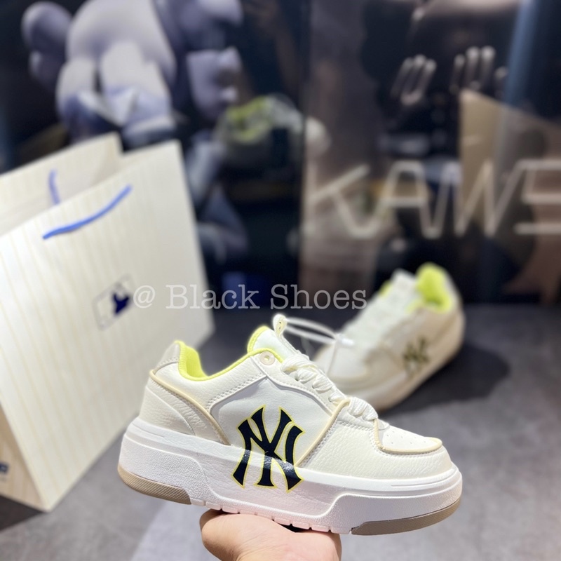 Giày MLB_Chunky Liner White Brow/ML_B Xanh Cốm