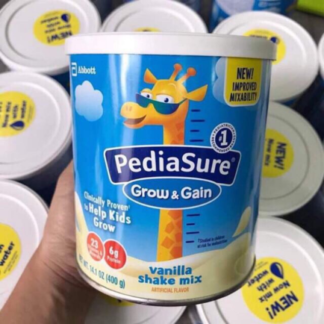 Sữa Bột Pediasure Grow &amp; Gain 400g Mỹ, Hương Vani/Dâu/Socola date 2024