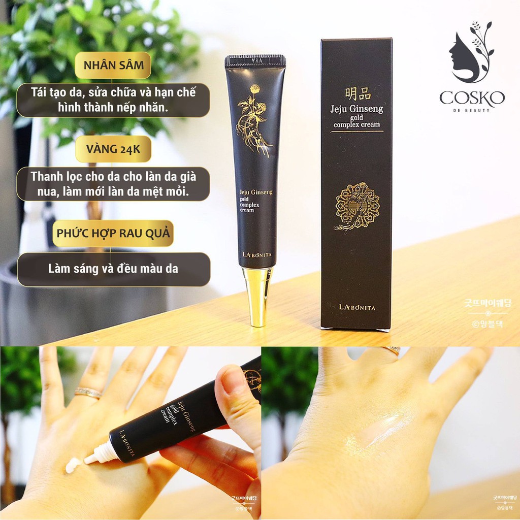 Kem Sâm Hàn Quốc Jeju Chống lão hóa, Làm mờ nếp nhăn, Nuôi dưỡng da Ginseng Gold Complex Cream