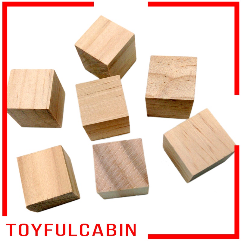 Bộ 20 Khối Gỗ Vuông 20mm Tự Vẽ Đồ Thủ Công