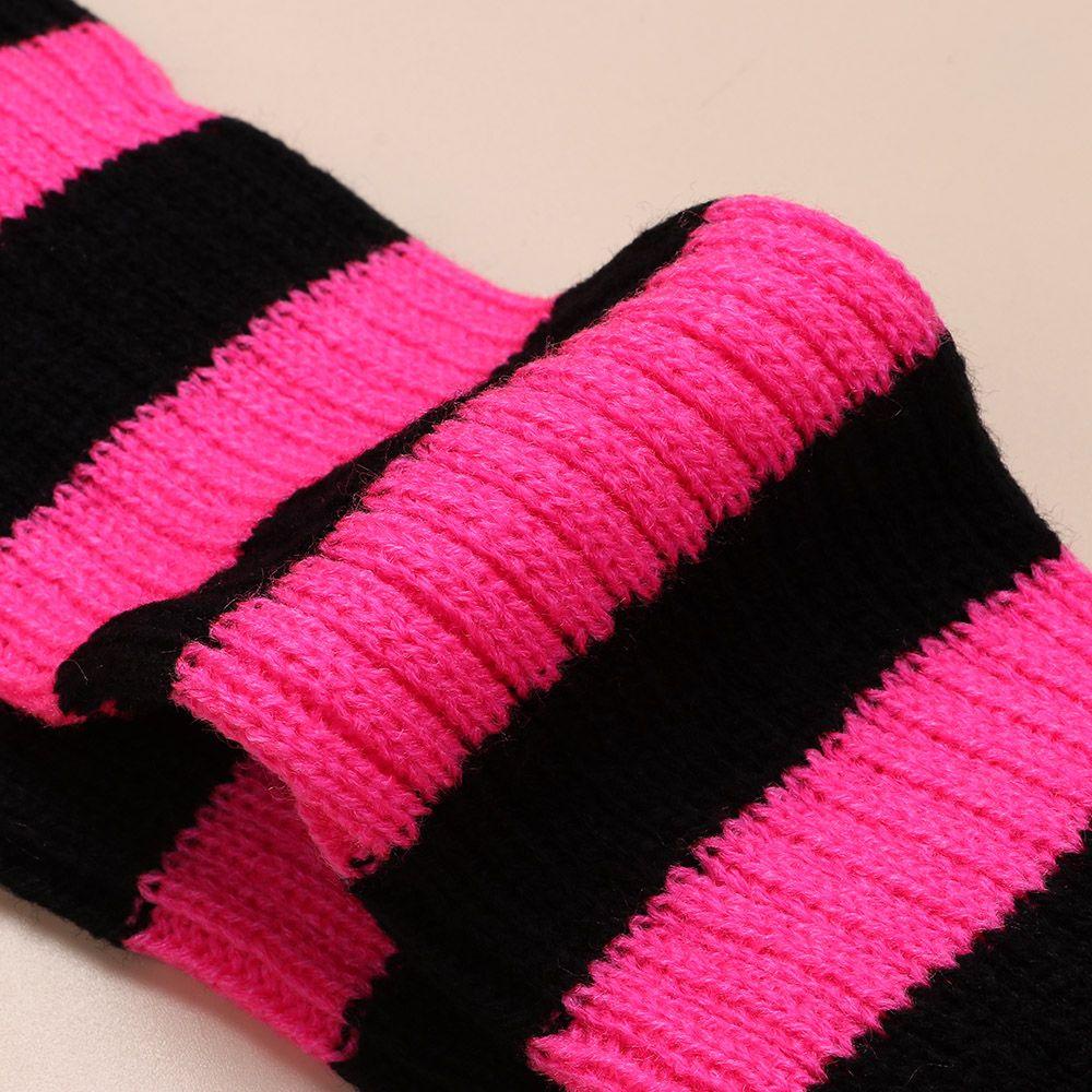 Vớ Dệt Kim Giữ Ấm Chân Họa Tiết Kẻ Sọc Nhiều Màu Sắc Dành Cho Bé Gái