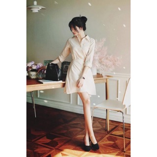 Đầm sơmi vạt chéo