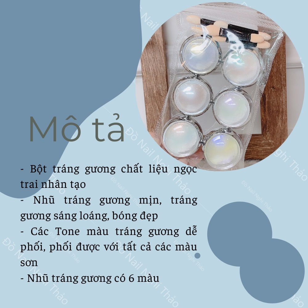 Set bột tráng gương ánh ngọc trai