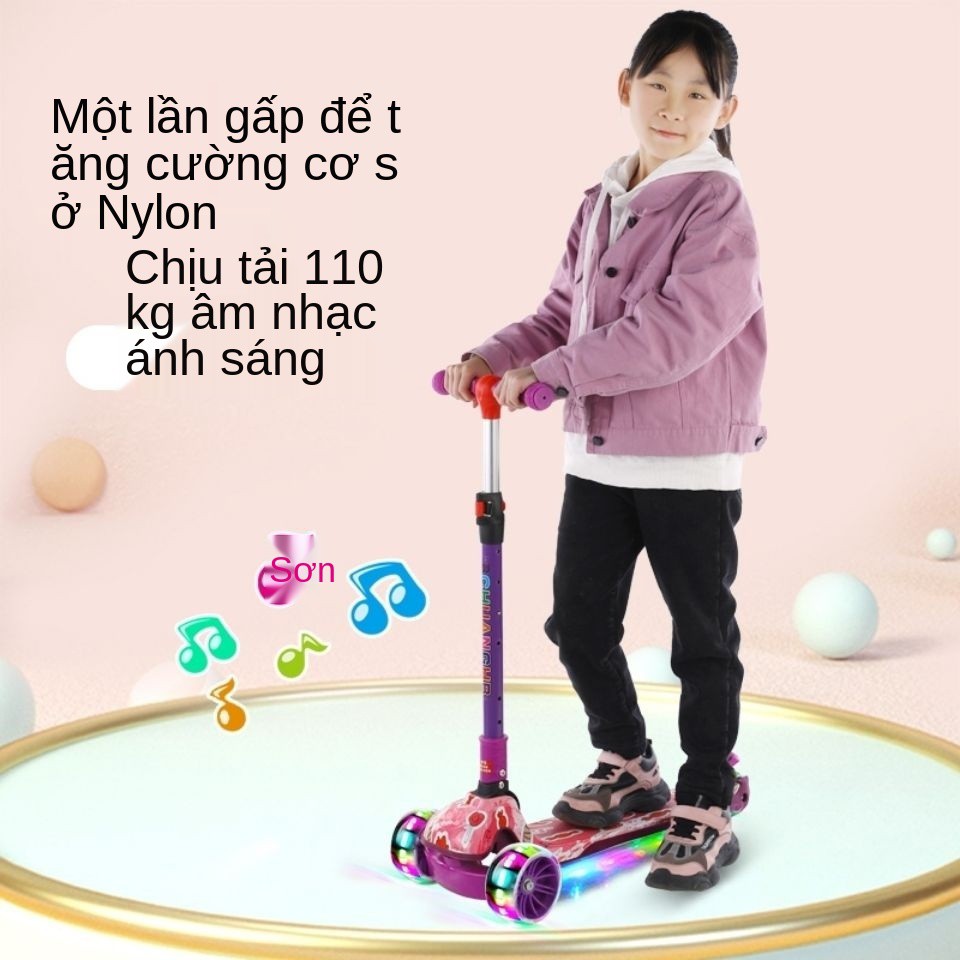 Xe trượt cao đồng hồ dành cho trẻ em chính hãng thương hiệu lớn mới 3-14 tuổi có nhạc gấp bánh nhấp nháy