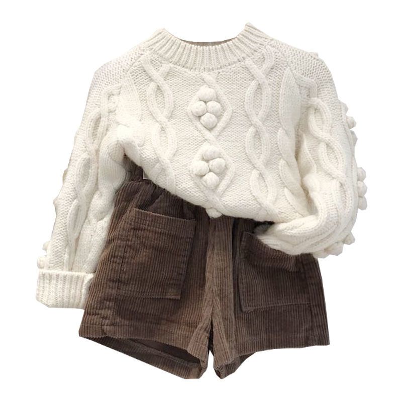 Quần Short Vải Nhung Thời Trang Thu Đông Phong Cách Hàn Quốc Cho Bé Gái