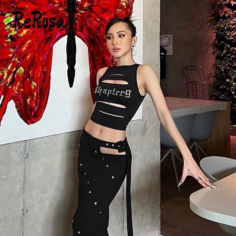Áo Croptop Sát Nách Cổ Tròn Thiết Kế Ôm Sát Tôn Dáng
