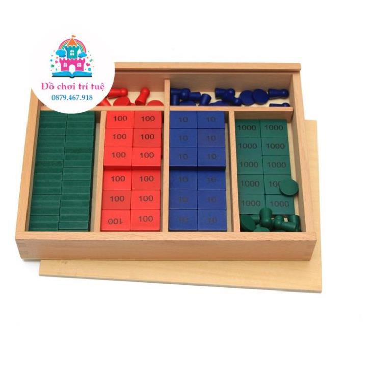 Giáo cụ Montessori - Trò chơi với các tem số ( Stamp Game )