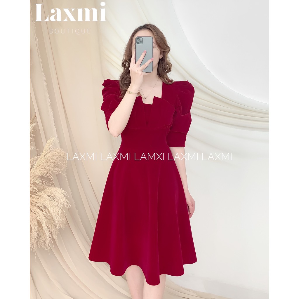 Váy Nhung Tay Bồng - Laxmi Boutique - M498