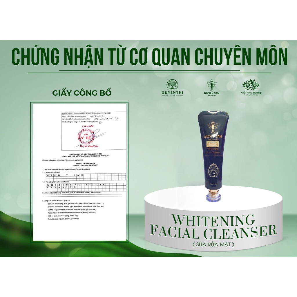 Sữa Rửa Mặt Bách Y Sâm DA NÁM TRẮNG SÁNG DA 180ml (Sữa Rửa Mặt Bạch Linh) | BigBuy360 - bigbuy360.vn