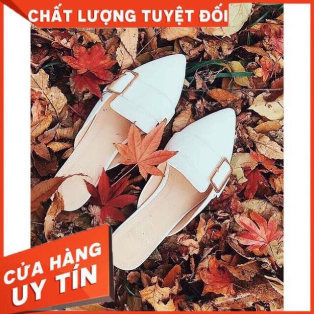 [FREE SHIP - Hàng Loại 1] Dép Sục Nữ Khoá Vuông Da Mềm Sang Chảnh