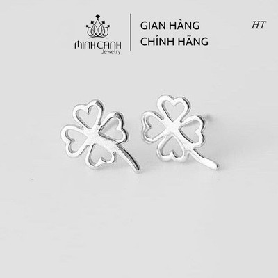 Bông Tai Cỏ 4 Lá Bạc Loại Rỗng - Minh Canh Jewelry