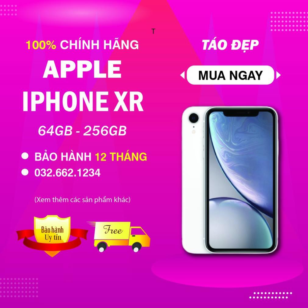 [GIẢM GIÁ] Điện thoại iPhone XR 64Gb zin đẹp 99% tặng ốp và phụ kiện