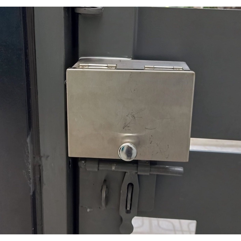 Hộp che mưa INOX dùng cho khoá cổng vân tay.