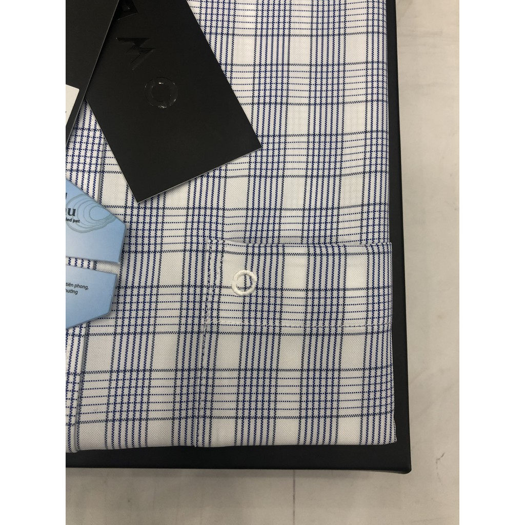Áo Sơ Mi Nam Dài Tay Owen AR23069DT Somi Công Sở Cao Cấp Màu Kẻ Caro Xanh Trắng Dáng Regular Có Túi Vải Vỏ Sò Mềm Mát | BigBuy360 - bigbuy360.vn
