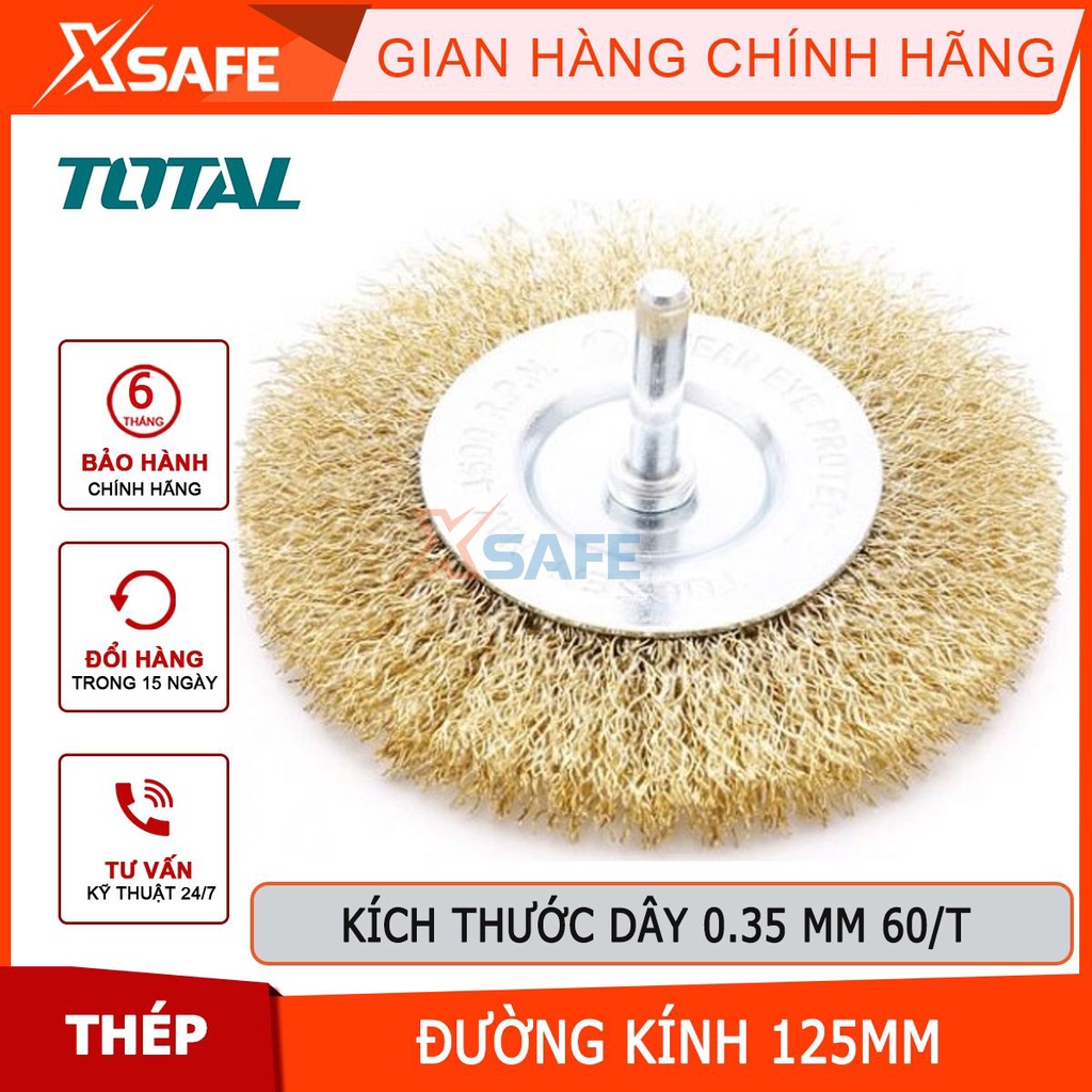 Bánh cước TOTAL TAC36041 - TAC36051, chén cước đánh bóng sợi đồng, đường kính 100-125mm, kích thước dây 0.35mm