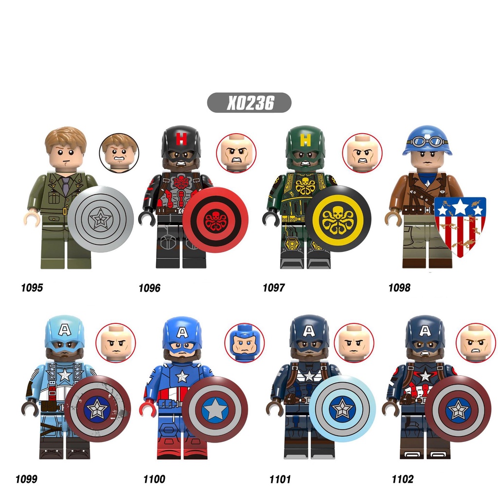 Mô Hình Đồ Chơi Lắp Ráp Siêu Anh Hùng Marvel Captain America