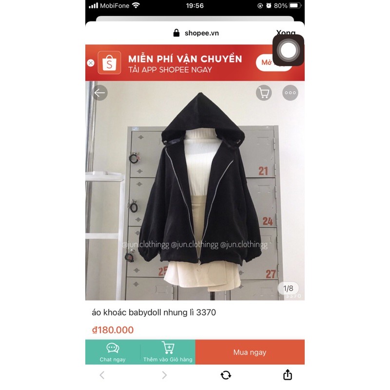 Áo khoác babydoll nhung lì- 3370 | BigBuy360 - bigbuy360.vn