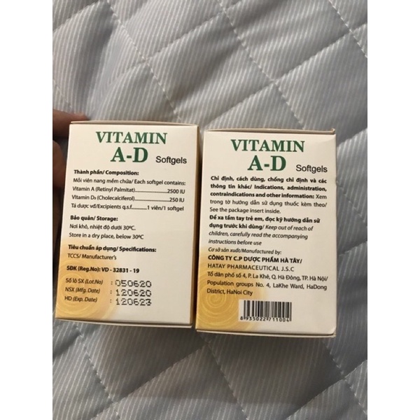 Viên dầu cá AD bổ sung vitamin cho mắt