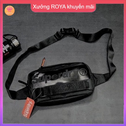 Túi Bao Tử SUPPER DRY CAO CẤP Nam Nữ Thời Trang BumBag Black SDRY - (  Hàng Xịn ) ẢNH VIDEO THẬT