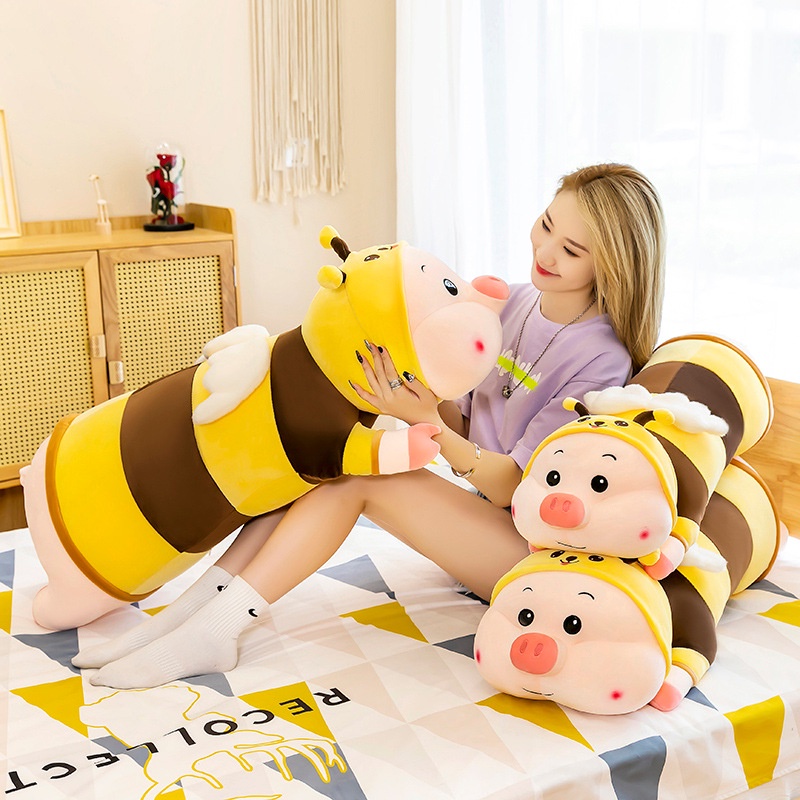 Thú Gấu bông gối ôm ong lợn cực kute kích thước 50cm,65cm, 90cm, 1m2