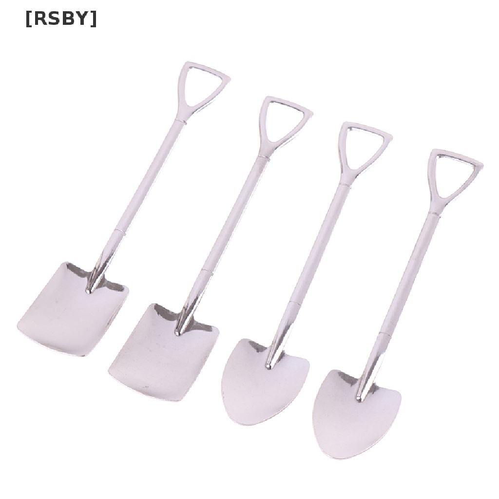 Bộ 4 Muỗng Cà Phê Bằng Thép Không Gỉ Phong Cách Retro