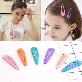 Kẹp tóc hình giọt nước màu kẹo đơn giản phong cách Hàn Quốc cho bé gái