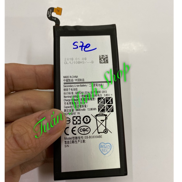 Pin Galaxy S7E/G935/EB-BG935ABE - Tặng Seal Dán